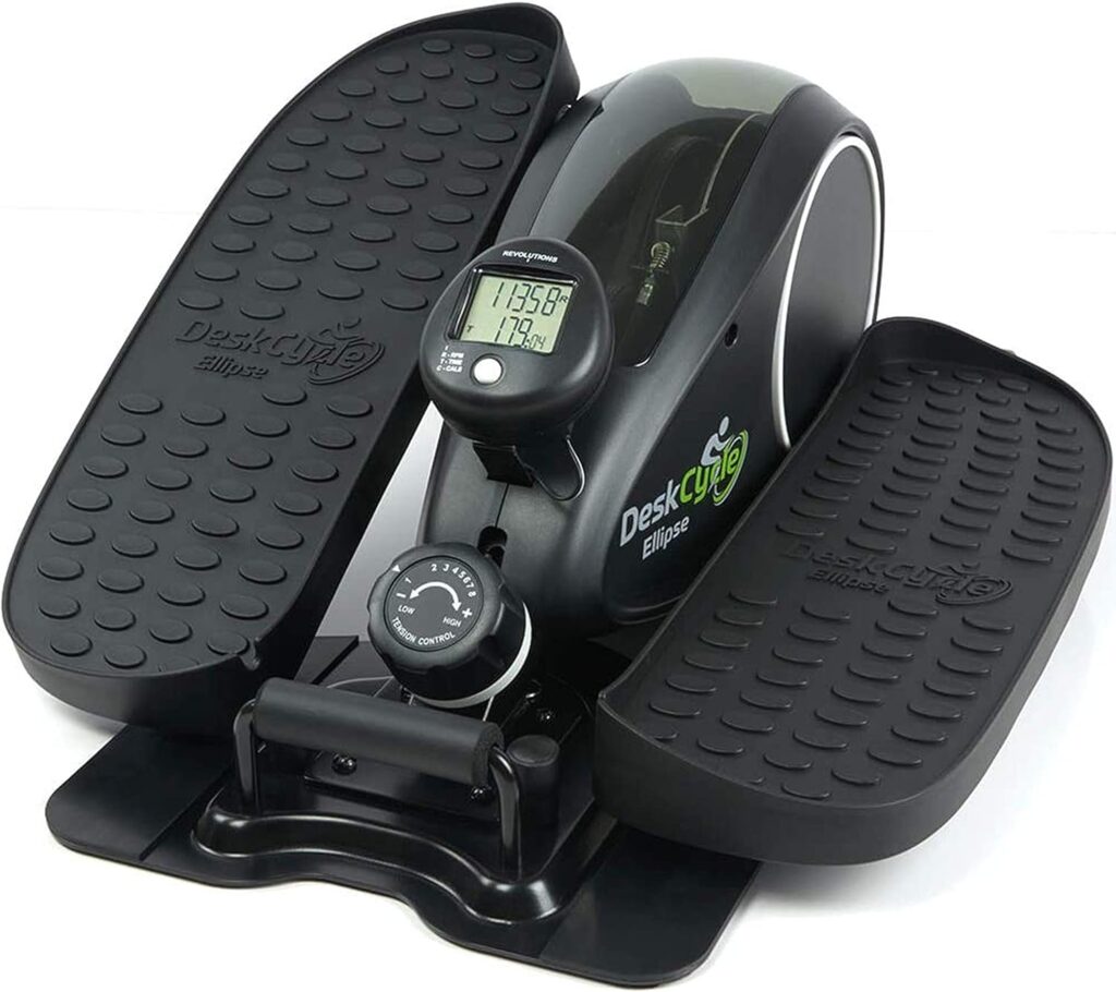 DeskCycle Ellipse Under Desk Elliptical Machine - Get Fit While You Work with Our Compact Mini Seated Elliptical Machine - Burn Calories, Boost Energy, Tone Muscles, and Increase Productivity