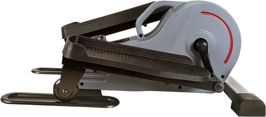 Sunny Health  Fitness Magnetic Underdesk/Standing Portable Elliptical Machine with Optional Handlebars or Resistance Bands